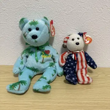 Ty 봉제 인형 하와이 미국 성조기 2개 세트