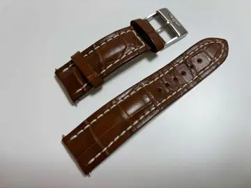 브라이틀링 정품 크로코 브라운 가죽 벨트