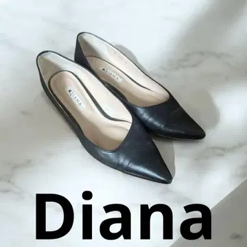 다이애나 DIANA 펌프스 로우 힐 가죽 블랙 23cm