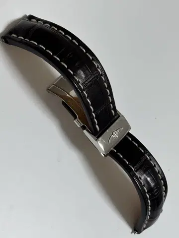 Breitling 블랙 크로코 가죽 벨트 브라이틀링 정품