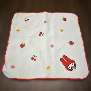 마이멜로디 자수 타월 손수건 후르츠 과일 빨간 망토 레트로