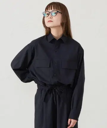 MACKINTOSH PHILOSOPHY 울 믹스 셔츠 블랙