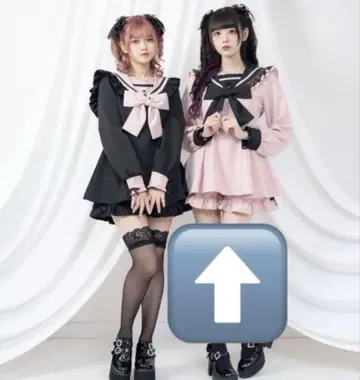 디어마이러브 세일러 레이스 리본 셋업 핑크 지뢰계 양산형 M