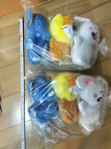 타베코 동물 봉제 인형 6종 세트 토끼 코끼리 사자 긴비스