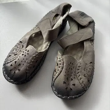 로우 힐 샌들 벨크로 테이프 걷기 편한 캐주얼 23cm