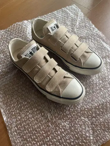 ALL STAR 베이지 벨크로 스니커즈