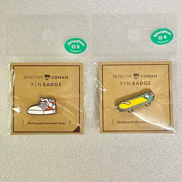 명탐정 코난 코난 탐정사 한정 핀 배지 2개 세트