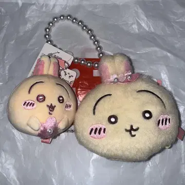 치이카와 (먼작귀) MINISO 벚꽃 토끼 봉제 인형 배지