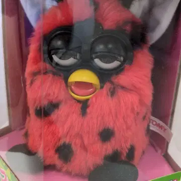 초대 Furby 퍼비 일본어 TOMY 빨간색 블랙 빈티지 레어