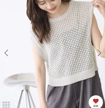 시스루 레이어드 베스트 택 포함 새상품