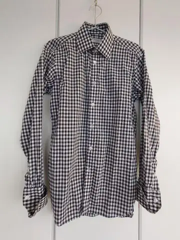 TURNBULL & ASSER 체크 무늬 긴팔 셔츠 37