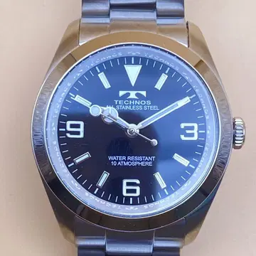 TECHNOS 테크노스 남성용 손목시계 쿼츠식 인기 레어 박스 포함