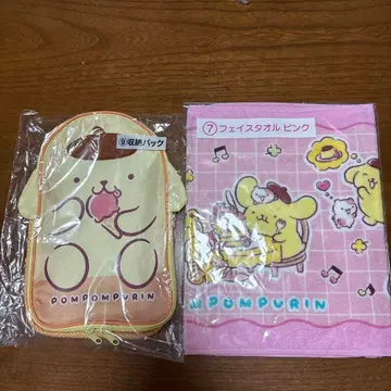 폼폼푸딩 페이스타월 핑크&수납백 세트