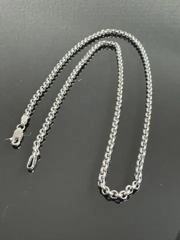 925 실버 체인 목걸이 약 50cm 3.3mm 훈연 가공