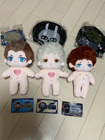 미사용 새상품 옷 갈아입기 무속성 봉제 인형 3개 세트