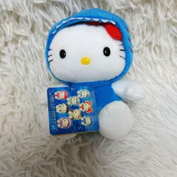 Sanrio 헬로키티 바다의 친구들 시리즈 봉제 인형 S 상어