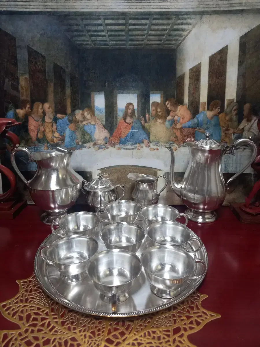 Antique Victorian Plate Teapot Set