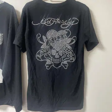 Ed Hardy 스컬 하트 티셔츠 블랙