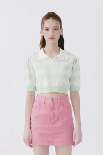 Blanc&Eclare 핑크 미니 스커트