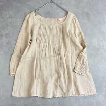 Ray beams 레이빔즈 린넨 핀턱 블라우스 뒷면 오픈