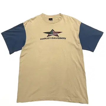 90s 할리데이비슨 텍사스 주 바이컬러 티셔츠 USA제