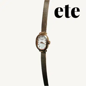 새상품 배터리 ete ete 시계 워치 여성용 핑크 골드
