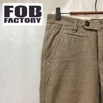 FOB FACTORY/스트레이트 치노 팬츠 카키 일본제 M 사이즈