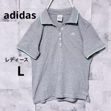 아디다스 그레이 피케 셔츠 여성용 L 사이즈