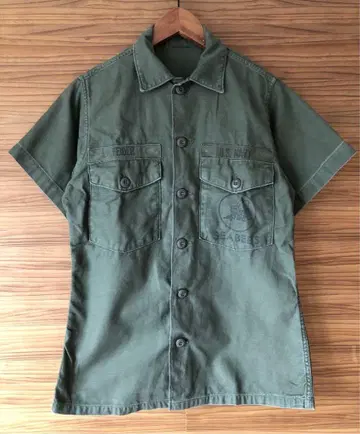 60s NAVY 밀리터리 유틸리티 셔츠 반팔 SEABEES