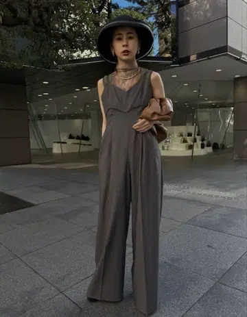 코드 서스펜더 와이드 팬츠