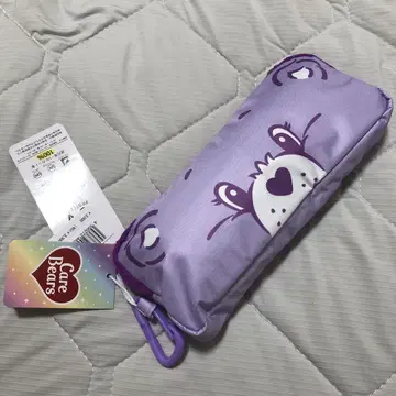 Care Bears 케어 베어 케이스 포함 컴팩트 접이식 양산 퍼플