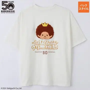몬치치 50주년 기념일 캐릭터 자수 티셔츠 3L