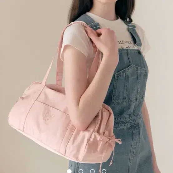ROLAROLA | 로라로라 Rolarola Ribbon Duffle Bag Pink #로라