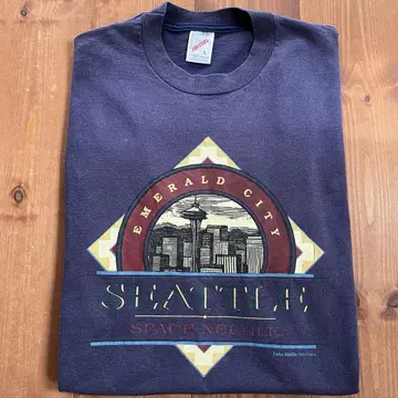 90s USA제 러셀 저지 티셔츠 페이드 네이비 L
