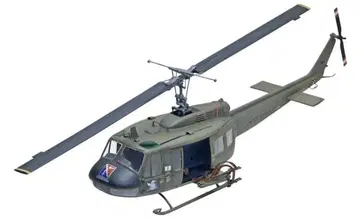 미국 레벨 1/32 UH-1D 휴이 건쉽 프라모델