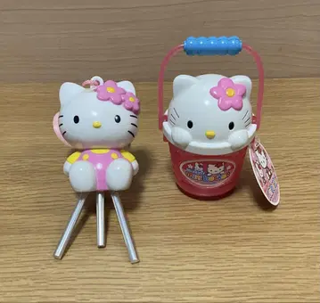 헬로키티 꽃 마스코트 차임 & 헬로키티 꽃 미니 바스켓