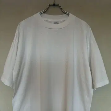 90's t USA제 싱글 스티치 무지 티셔츠 XL 화이트