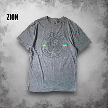 00s ZION 밥 말리 빈티지 프린트 T 레게 밴딩 티셔츠