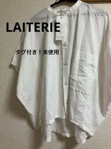택 포함! 새상품! LAITERIE 밴드 카라 셔츠