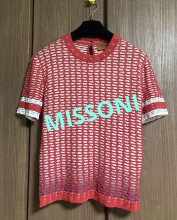 컨디션 최상 MISSONI 미쏘니 티셔츠 반팔 빨간색 그라데이션 7.7만