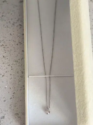 0.5ct 싱글 볼 다이아 목걸이 PT