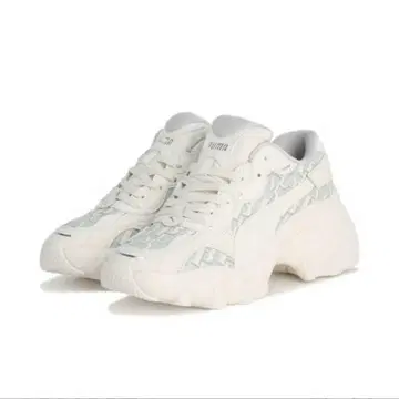 새상품 PUMA 펄서 웨지 모노그램 스니커즈 여성용 23.0