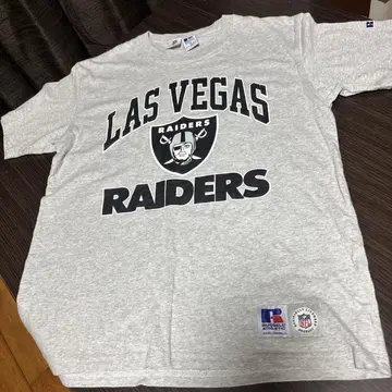 RAIDERS 레이더스 반팔 티셔츠 NFL 미식축구 그레이 해적