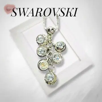 스와로브스키 Swarovski 크리스탈 스톤 목걸이 실버