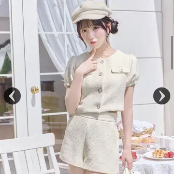 택 포함 새상품 미셸 마카롱 트위드 셋업
