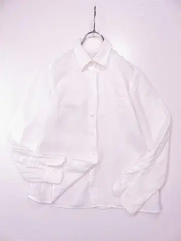가마쿠라 셔츠 긴팔 블라우스 린넨 100% 린넨 화이트 9/여성용 M