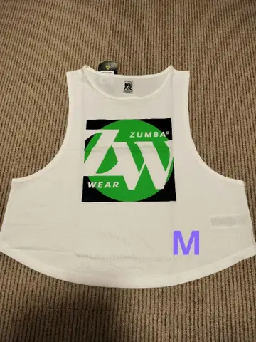 ZUMBA 탱크탑 화이트 여성용 미사용 새상품