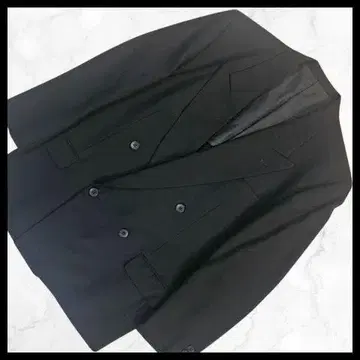 90's 빈티지 더블 브레스트 자켓 모드 클래식 블랙