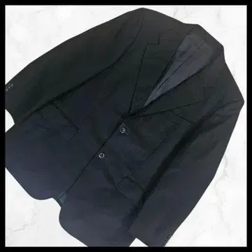 90's 블랙 테일러드 자켓 스트라이프 클래식 모드