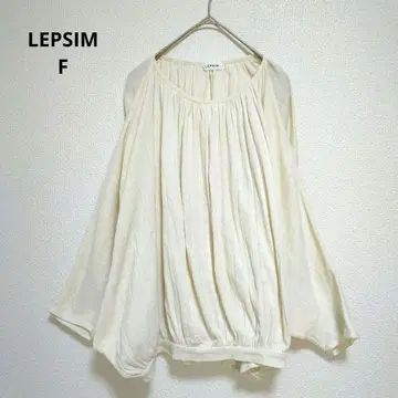 LEPSIM 돌먼 슬리브 개더 긴팔 상의 면100% F